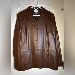 Pendleton Tall leather blazer Size XL